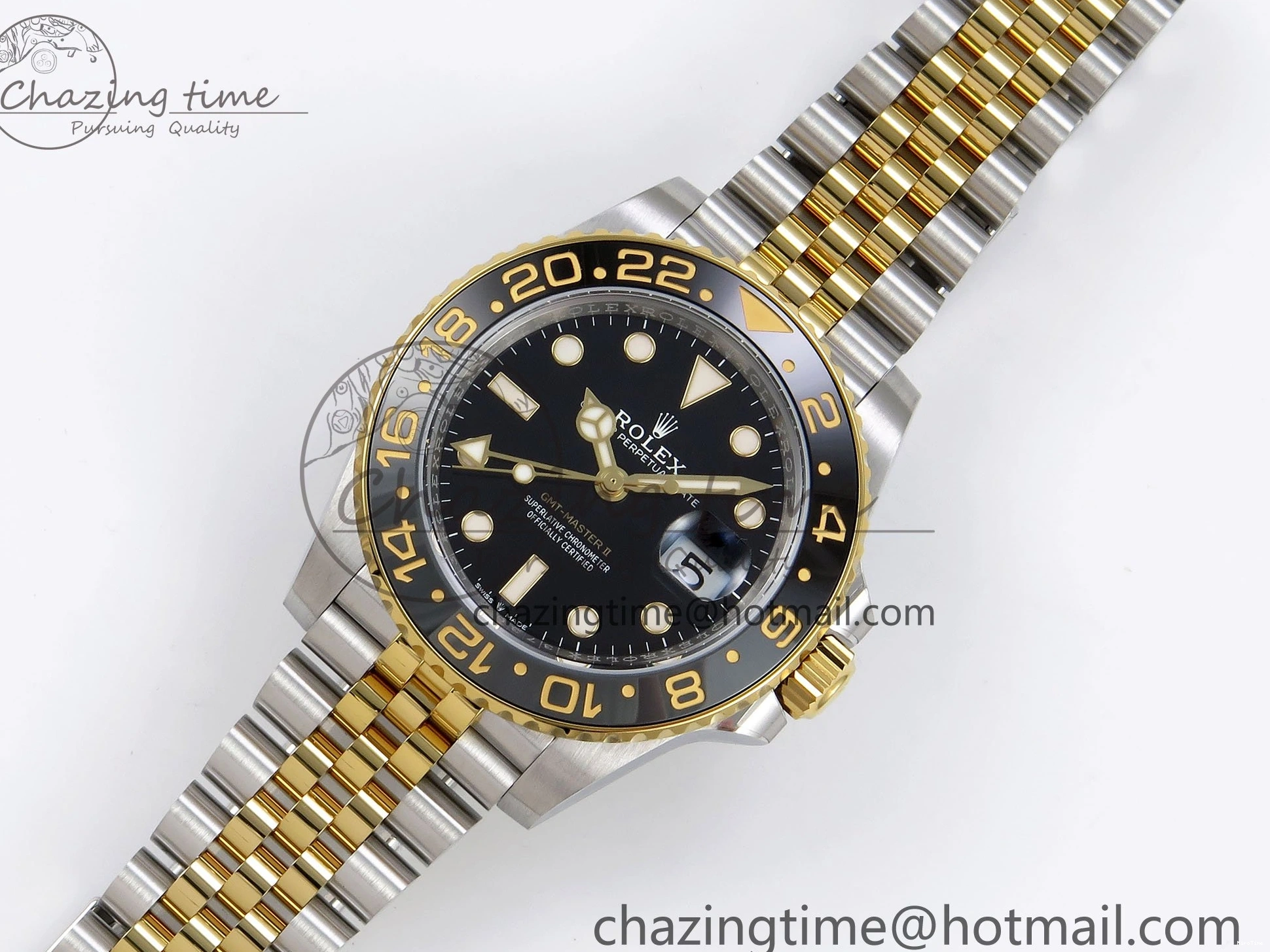 MiroTime 0309 SportInspired GMT-Master II 126713 GRNR ARF 1:1 Best Edition Black Dial on YG SS Jubilee Bracelet VR3285 CHS 1663